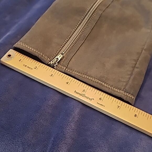 New Directions sz 8M gray suede knee length 4" heeled boots - Picture 9 of 11